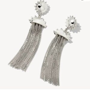Kendra Scott Silver Tassel Earrings